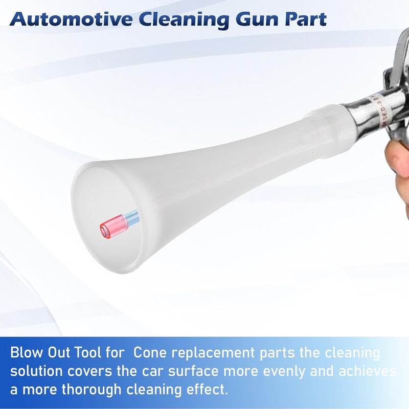 EAORBD Car Cleaning Gun Cone for Tornador Car Blow Out Tool Replacement Parts Cone Air, White Plastic (Cleaning Gun Cone(1)) - Image 5